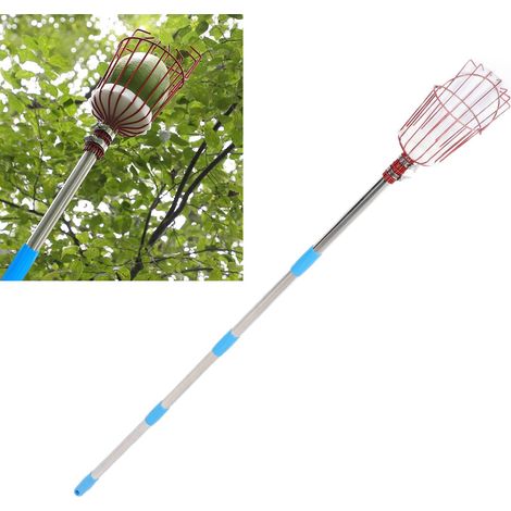 Récupérateur de Fruits en Acier Inoxydable, Outil de Récolte pour Jardin, 4 Sections Amovibles - KZQ (1/5)