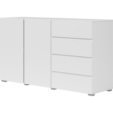 Maxis Blanco Aparador de 2 puertas y 4 cajones (1/5)