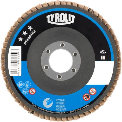 Disque à lamelles PREMIUM 27A - Ø 178 mm - Grain 40 - TYROLIT