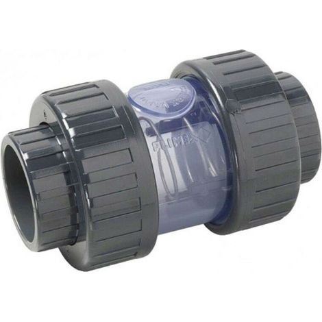 clapet a ressort inox avec raccord transparent Diamètre 32 mm - jardiboutique
