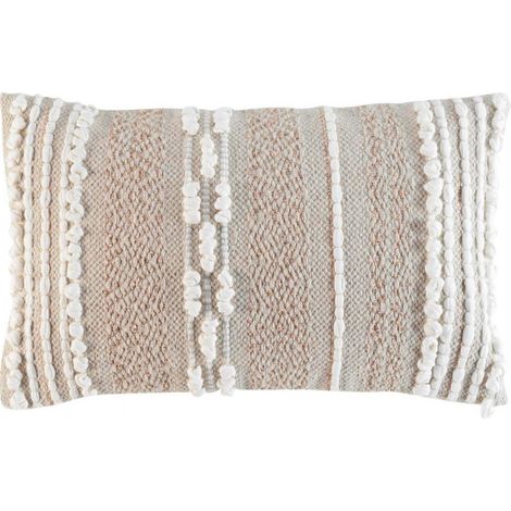 Coussin déhoussable 30x50cm "Blanca" - 30x50cm - Beige (1/5)