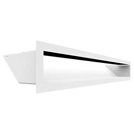 KRATKI griglia di ventilazione AIR Griglia aria calda 9 x 60 cm Grafite Griglia di scarico per ventilazione camino Presa d'aria con un angolo di 45 gradi (1/4)