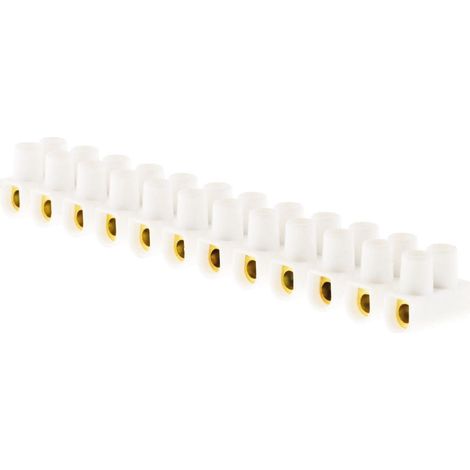 Barrette 12 plots section 4mm² - Blanc - Zenitech