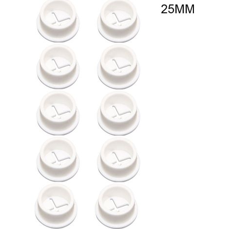 Tapa blanca para orificio de cable con ojal de 25 mm (1/5)