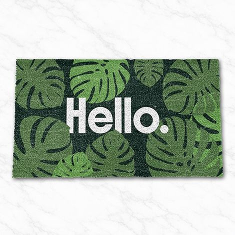 Felpudo de coco natural 15mm-Hello 40x70cm