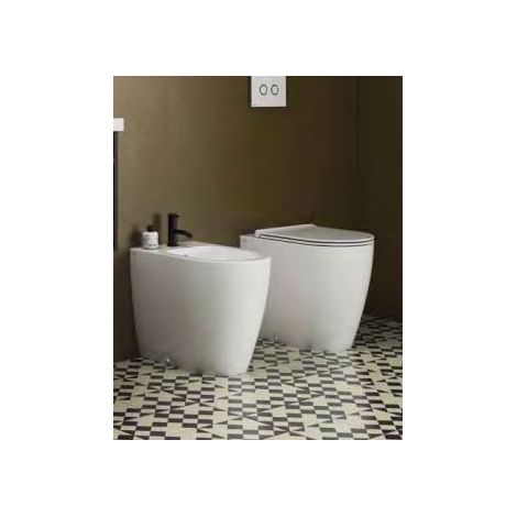 Sanitari Mode filomuro scarico traslato senza brida cm. 53x34 con (1/4)