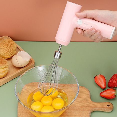 Batteur à œufs électrique, mousseur à lait domestique, fouet à crème, mousseur à café USB sans fil, batteur à œufs haute puissance (1/5)