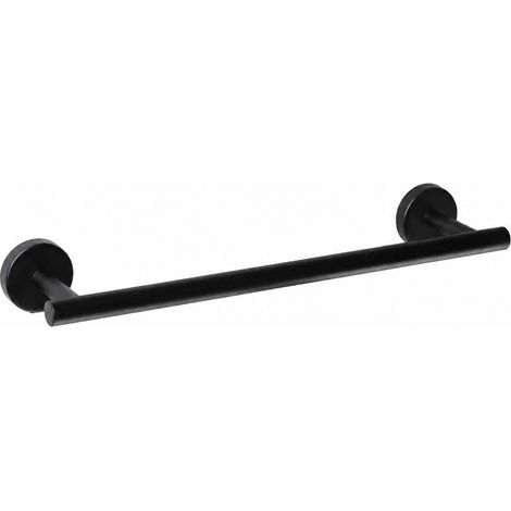 Porte-essuie-tout mural en acier inoxydable noir de 40 cm pour salle de bain et cuisine. (1/5)