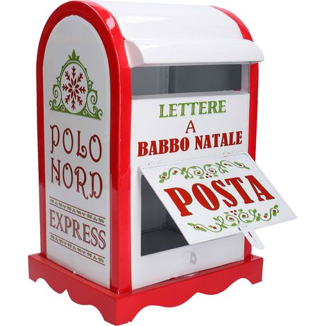 Cassetta posta in Metallo rosso bianco cm 20x22,5xh33 (1/2)