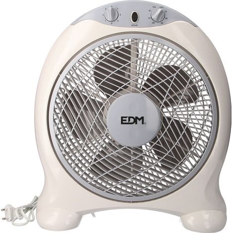 VENTILADOR BOX FAN BLANCO/GRIS POTENCIA: 45W ASPAS: Ø30,5cm 38,5x13x46cm EDM