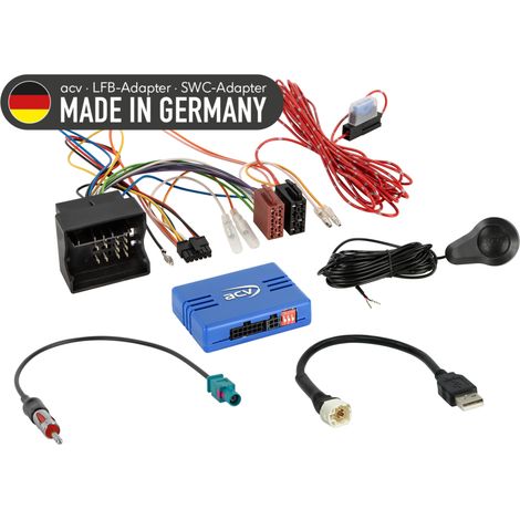 Adaptador de volante BMW/Mini Quadlock de 40 pines/PDC/USB/Antena suelta