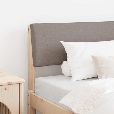 Gepolstertes Kopfteil Taupe 100 cm Massives Kiefernholz