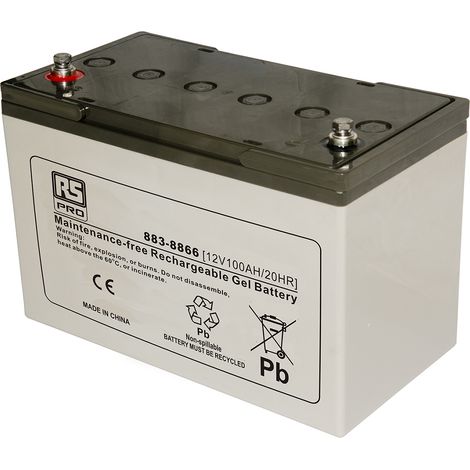 Batterie au plomb étanche RS PRO 12V 100Ah cyclique ( Prix pour 1 )