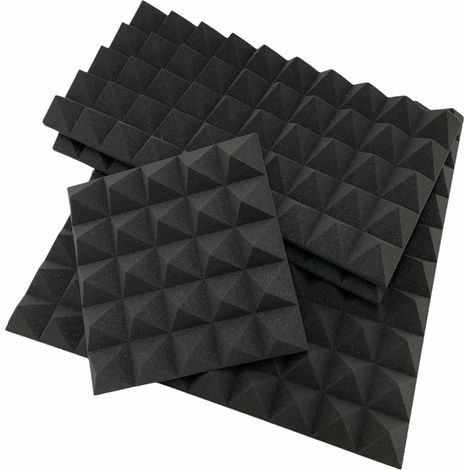 Pannelli Piramidali 10 Cm 100x100x10 Cm - Non ignifughi fonoassorbenti insonorizzanti piramidale per correzione audio in poliuretano isolamento acustico dj