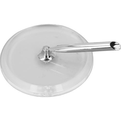 Klassischer Stiftehalter aus Acryl und Metall, runder silberner Sockel für professionelles Büro – eleganter, kompakter Ständer (1/5)