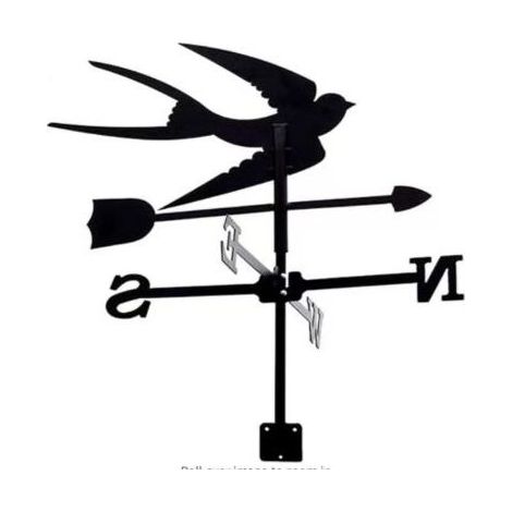 Girouette Hirondelle, girouette de décoration, kit d\\'indicateurs de Direction du Vent extérieur Jardin pelouse Support en métal girouette (1/5)