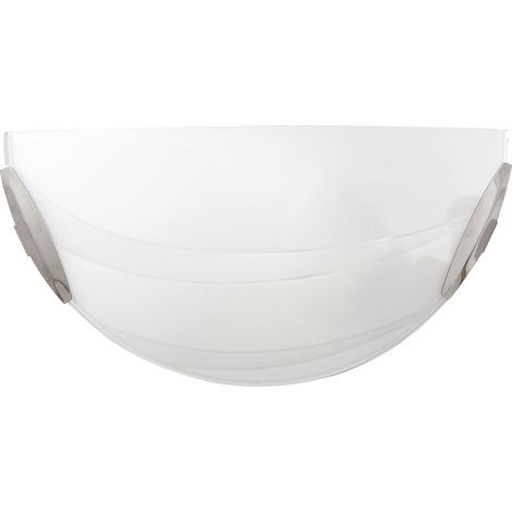 "Applique CRI in vetro bianco 30x15 cm."