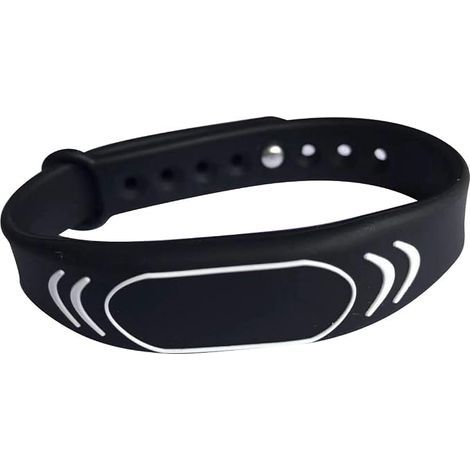 RFID Wristbands EM4100 125KHZ Adjustable Black Silicone Wristband (1/5)