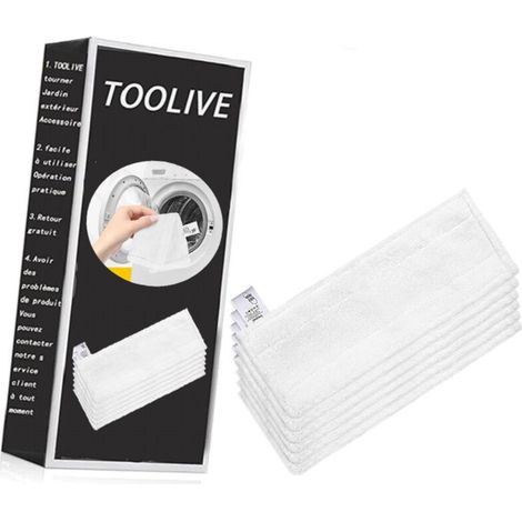 Pack de 5 bonnettes microfibre EasyFix – Compatibles SC2 SC3 SC4 SC5 Kärcher – Serpillères absorbantes pour nettoyage vapeur (1/5)