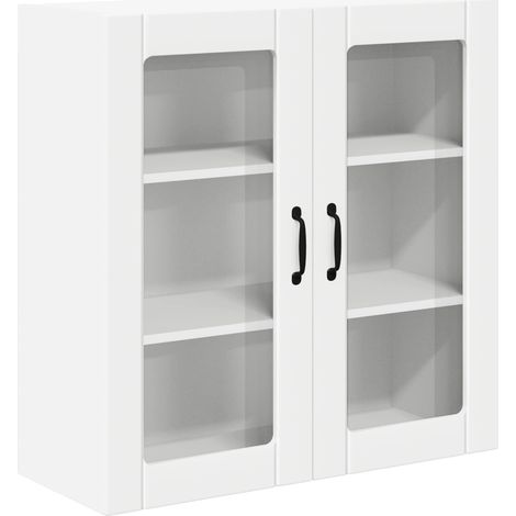 Maison Exclusive - Cabinet en verre mural LUCCA Blanc 80 x 31 x 80 cm (1/5)