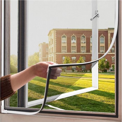 Fliegengitter Fenster 120x130 cm, Insektenschutz mit Magnetverschluss, Bohrenfrei (1/5)