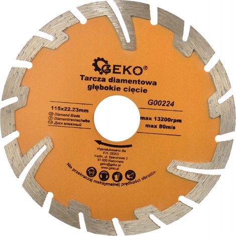 Disque diamant turbo geko g00224 115 mm soudé laser (1/3)
