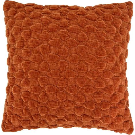 Coussin Chenillé 3D "Nova" 40x40cm Ambre