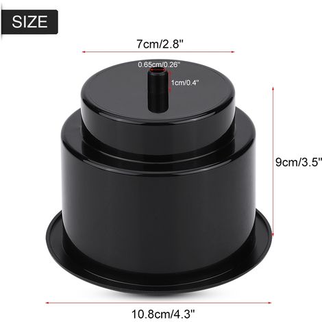 Porte-gobelet universel noir pour bateau, yacht, RV, avec insert et trou de drainage, support plastique pour canettes et bouteilles (1/5)