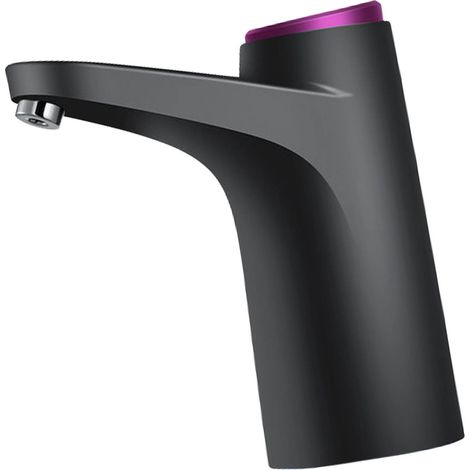 Distributeur d'eau portable et silencieux, sans BPA, batterie 4 W, 1200 mAh, avec pompe à eau automatique, idéal pour la maison et le bureau (noir). (1/5)