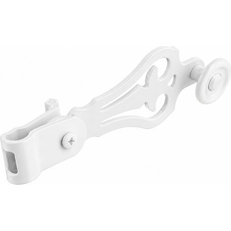 Poignée d'Espagnolette Blanche pour Volet Battant - Aluminium et Composite - Style Traditionnel - Résistante aux UV et aux Intempéries - (1/2)