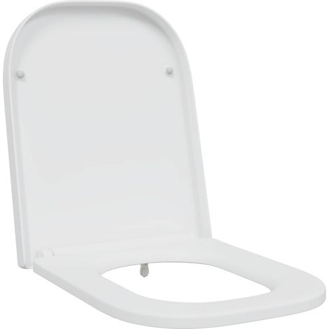 vidaXL Asiento de WC Blanco 47,5 x 35 x 3,6 cm Duroplast (1/2)