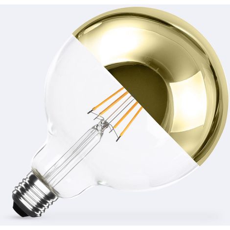 LED-Glühbirne Filament E27 8W 800 lm G125 Gold Reflect No Flicker 2200K Superwarm