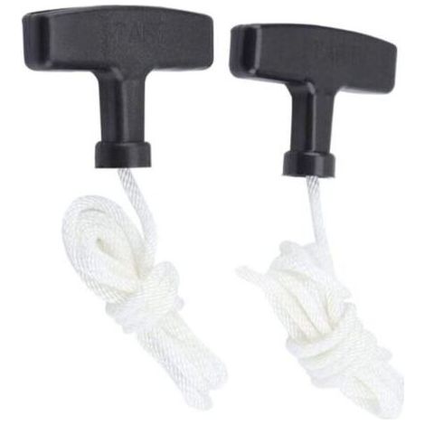 2 Pièces Corde de Début de Recul, Corde de Départ et Poignée, Corde de Démarrage pour Tondeuse à Gazon,pour Tondeuse à Gazon, Débroussailleuse, Pièces de Moteur de Coupe (145 mm, 5mm) (1/4)