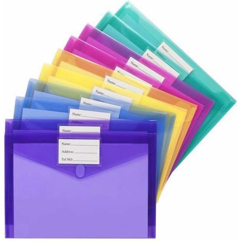Dossier A4 - Hydrofuge - Pour Bureau École Administration - 10 Pièces (1/5)