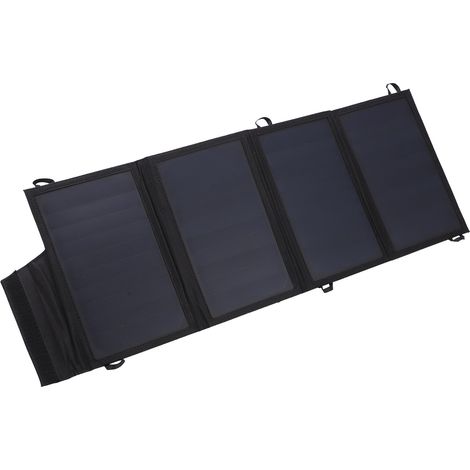 Chargeur Solaire 22W Portable Pliable Banque d'Énergie Solaire avec Double Ports USB pour Camping Randonnée Voyage (1/5)