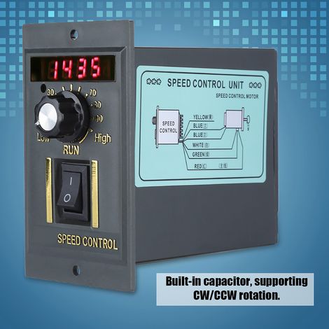 220 V CA 50 Hz 15‑Contrôleur de vitesse de moteur numérique réglable en continu 400 W 0‑1450 tr/min (400 W) (1/5)