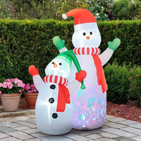 Décoration de Noël blanc en polyester 190 x 110 x 240 cm (1/5)