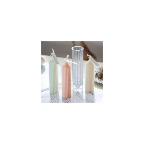 Litzee – 3D-Kerzenform aus Kunststoff – Maße: 3,5 x 15 cm – Temperaturbeständig – Für Weihnachts- und Valentinstagsdekorationen – Crezuo