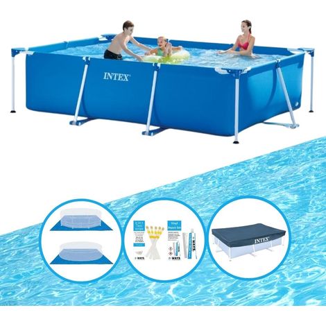 Intex Piscine Tubulaire Rectangulaire - 300x200x75 cm - 5-pièces S22350