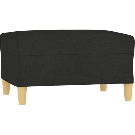 Repose-pied Noir 70x55x41 cm Tissu