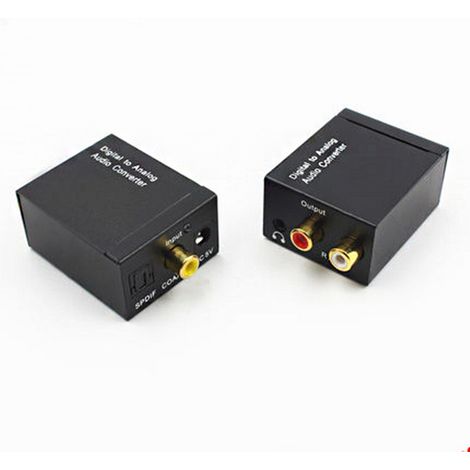 DAC Converter, Digital to Analog Audio Adapter, SPDIF Digital Optical Coaxial Toslink to Stereo Audio L/R RCA 3.5mm Jack for PS3