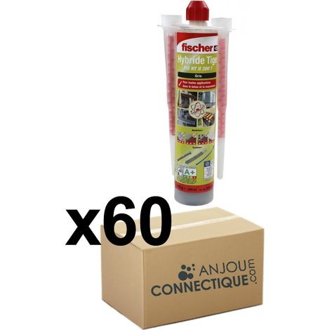Lot de 60 cartouches scellement chimique - ton gris 300 ml - Fischer (1/4)