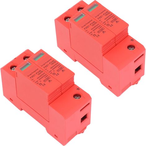 2 dispositifs de protection SPD pour parafoudre photovoltaïque CC 2P 40KA FXD1‑PV40 (1/5)