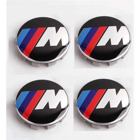 Set of 4, auto accessories, for BMW 68mm wheel cover markers, 3 series/5 series/X1/X5/X6 series, 10 claws (M markers) (1/4)