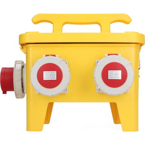 Boîte de distribution de prises 2X3 trous 5 prises 16A CEE IP67 étanche Mobile pour chantier de construction