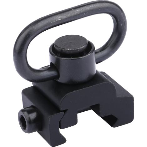 QD Sling Swivel Plaque de Fixation de l'Adaptateur pour Monture Pivotante 1X Heavy Duty QD Release Push Button Sling Swivel Mount Adapter pour 20mm Rails (1/5)