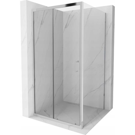 Mexen Apia cabina de ducha deslizante 90 x 90 cm, transparente, cromo - 840-090-090-01-00