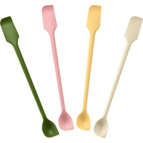 Set di spatola e cucchiaio in silicone, spatola da cucina a doppia faccia per dolci e marmellate, spatola lunga in silicone per torte e burro (1/2)