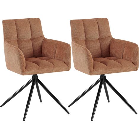 2er Set Esszimmerstuhl Jonah Stoff orange