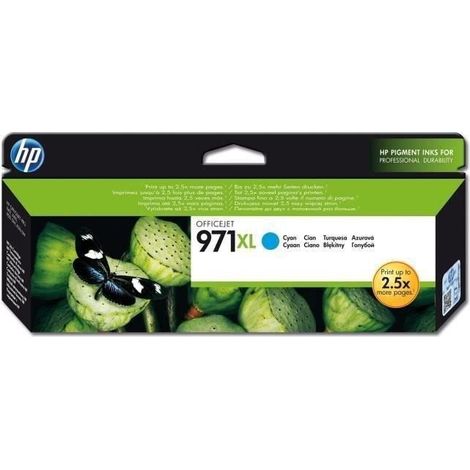 HP 971XL cartouche d'encre cyan grande capacité authentique